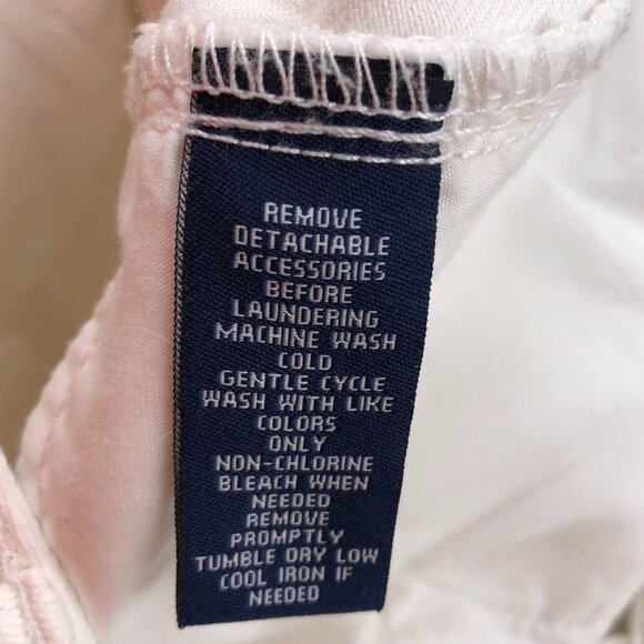 Chaps Womens Pants Size 12 Flared Leg Classic White Casual Stretch Cotton Travel - Picture 9 of 14